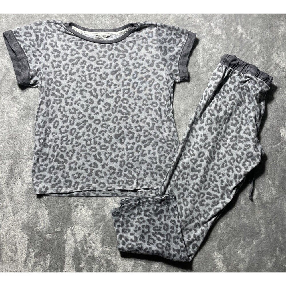 Lucky Brand Pajama Set Adult XS Gray Animal Print Soft Drawstring Women’s